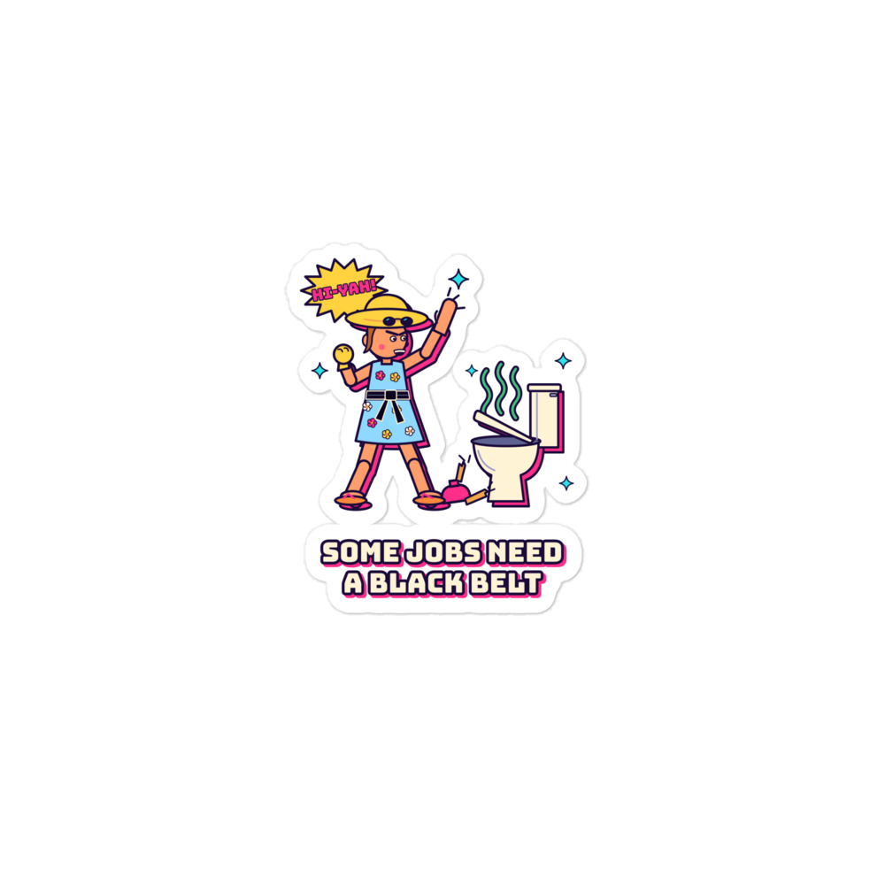 Black Belt in Holiday Plumbing Sticker
