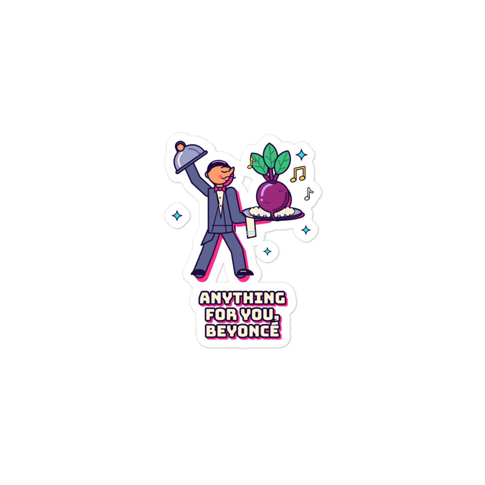 Can I Get a Beet? Silver Service Tee Sticker