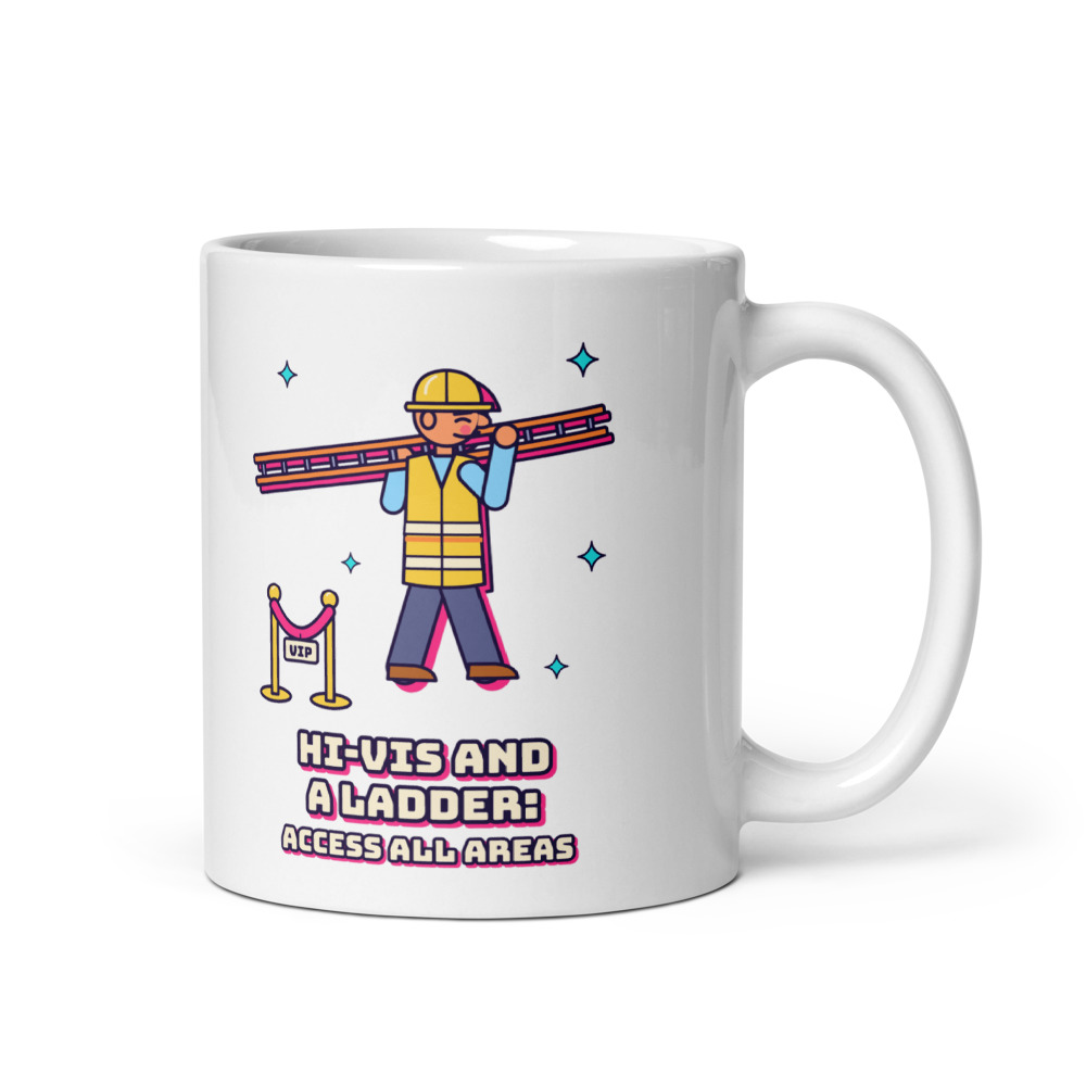Hi-Vis and a Ladder All Access Pass Mug