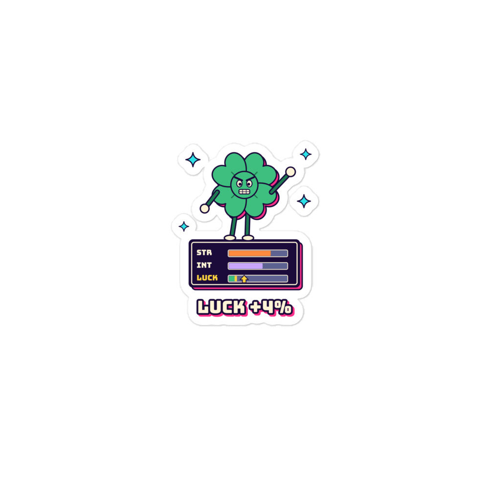 Luck +4% Upgrade Tee Sticker