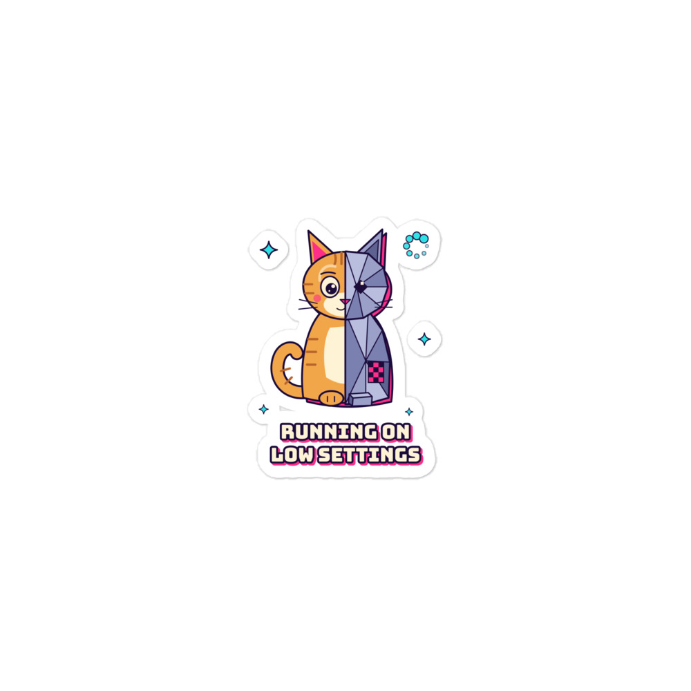 Running on Low Settings Sticker