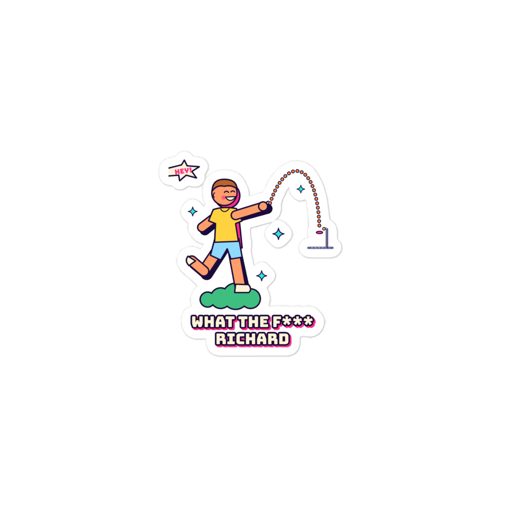 Richard's Long Distance Frisbee Tee Sticker