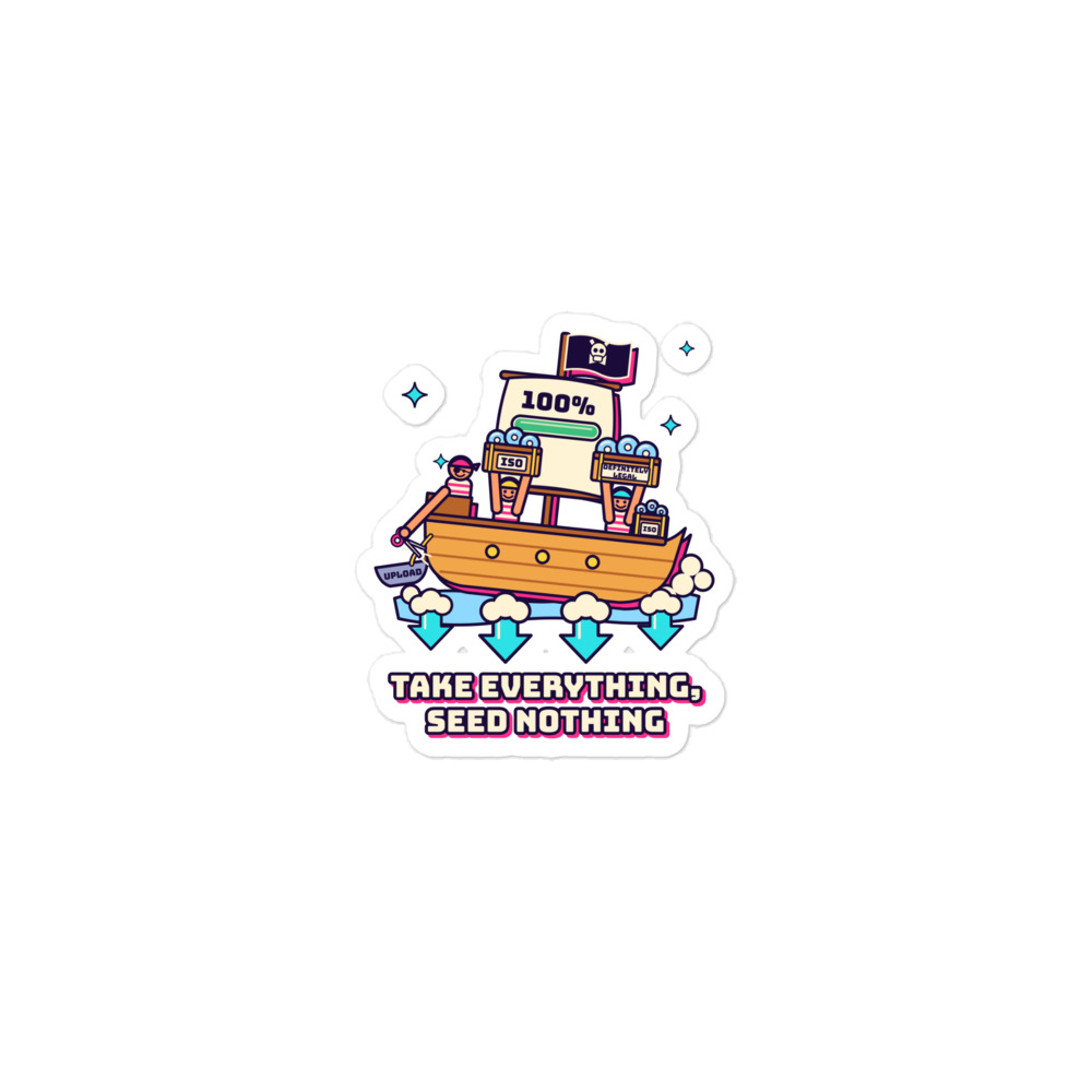 The Leecher's Code Pirate Tee Sticker
