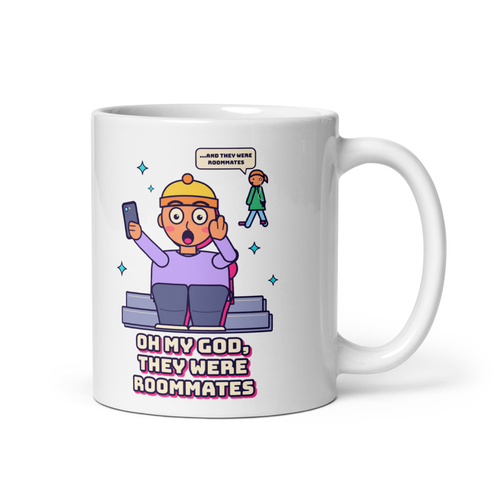 The Overheard Roommates Gasp Tee Mug